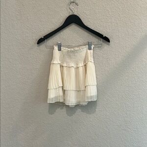 Katie J NYC Cream Bubble Mini Skirt